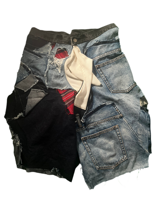 “SCRAPWORK” Patchwork Short