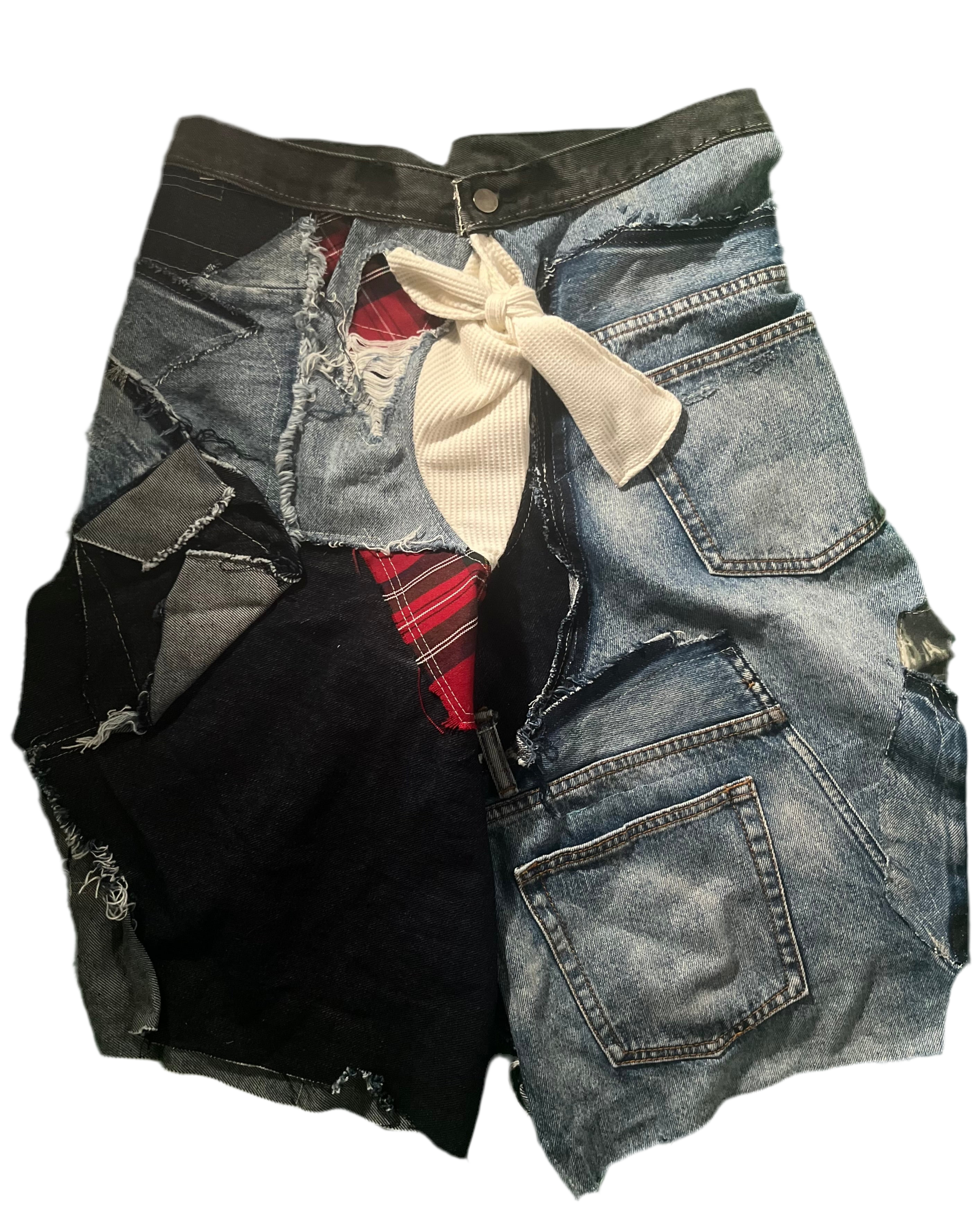“SCRAPWORK” Patchwork Short