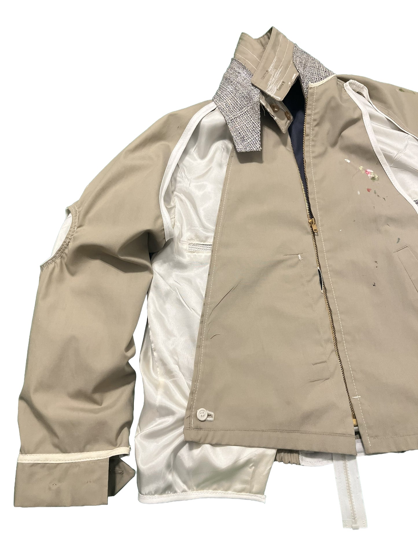 Asymmetrical Shell + Lining Zip-up Jacket