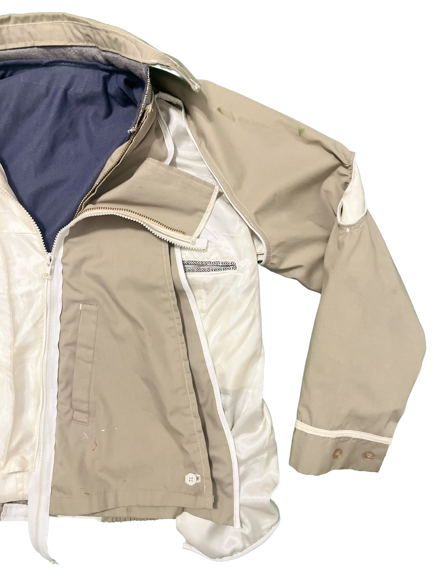 Asymmetrical Shell + Lining Zip-up Jacket