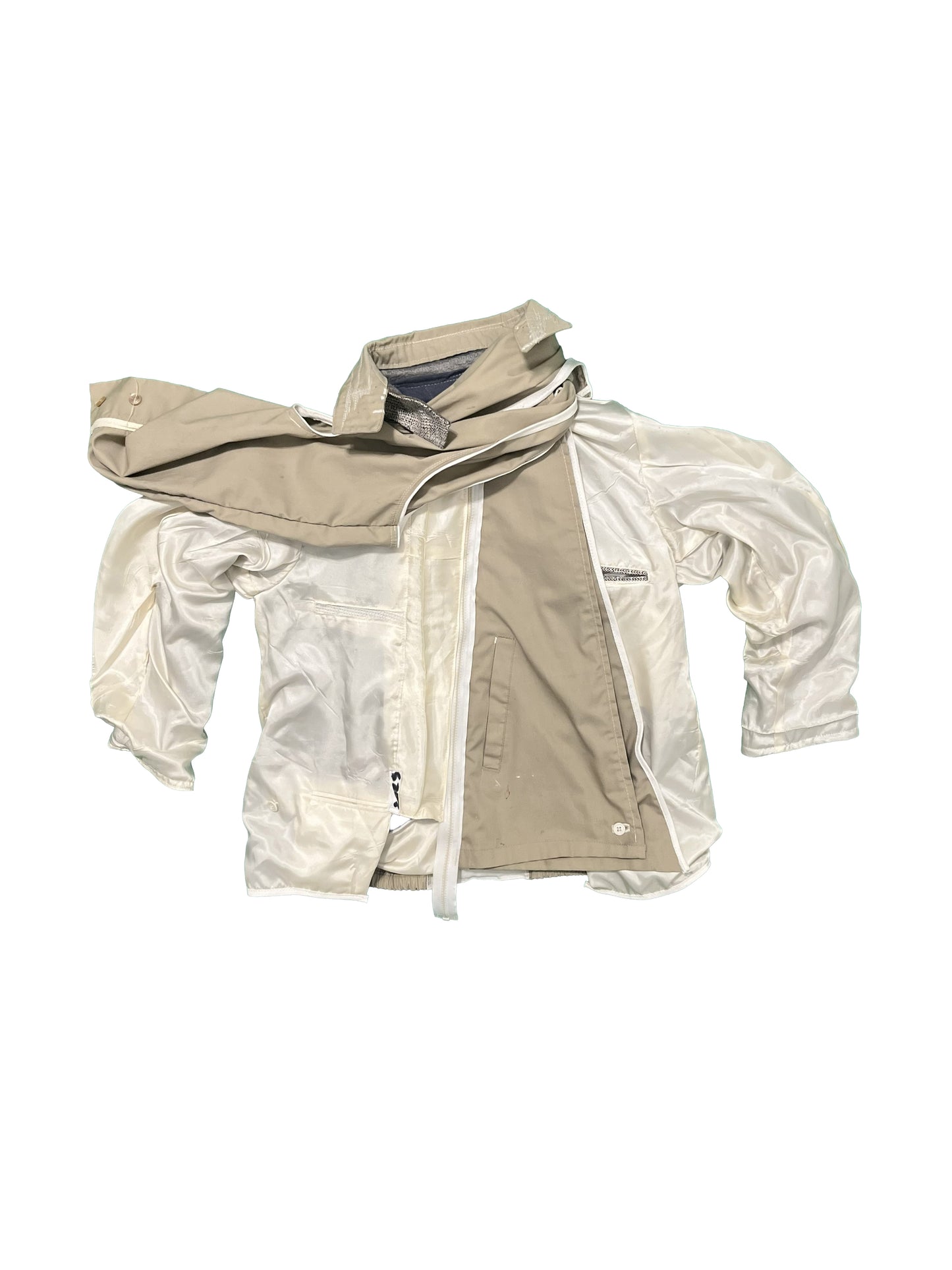 Asymmetrical Shell + Lining Zip-up Jacket