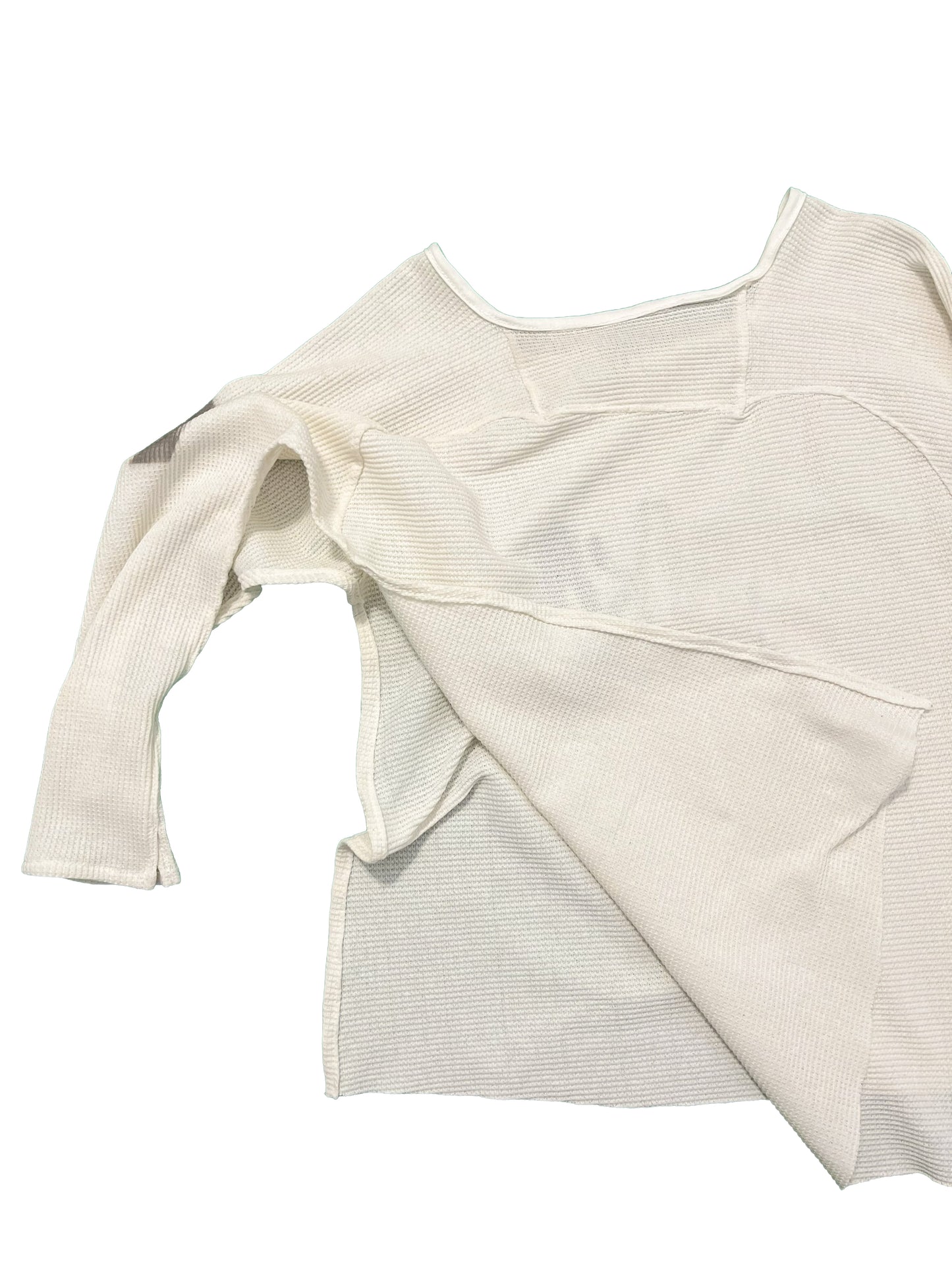 Waffle Knit Raglan LS Poncho