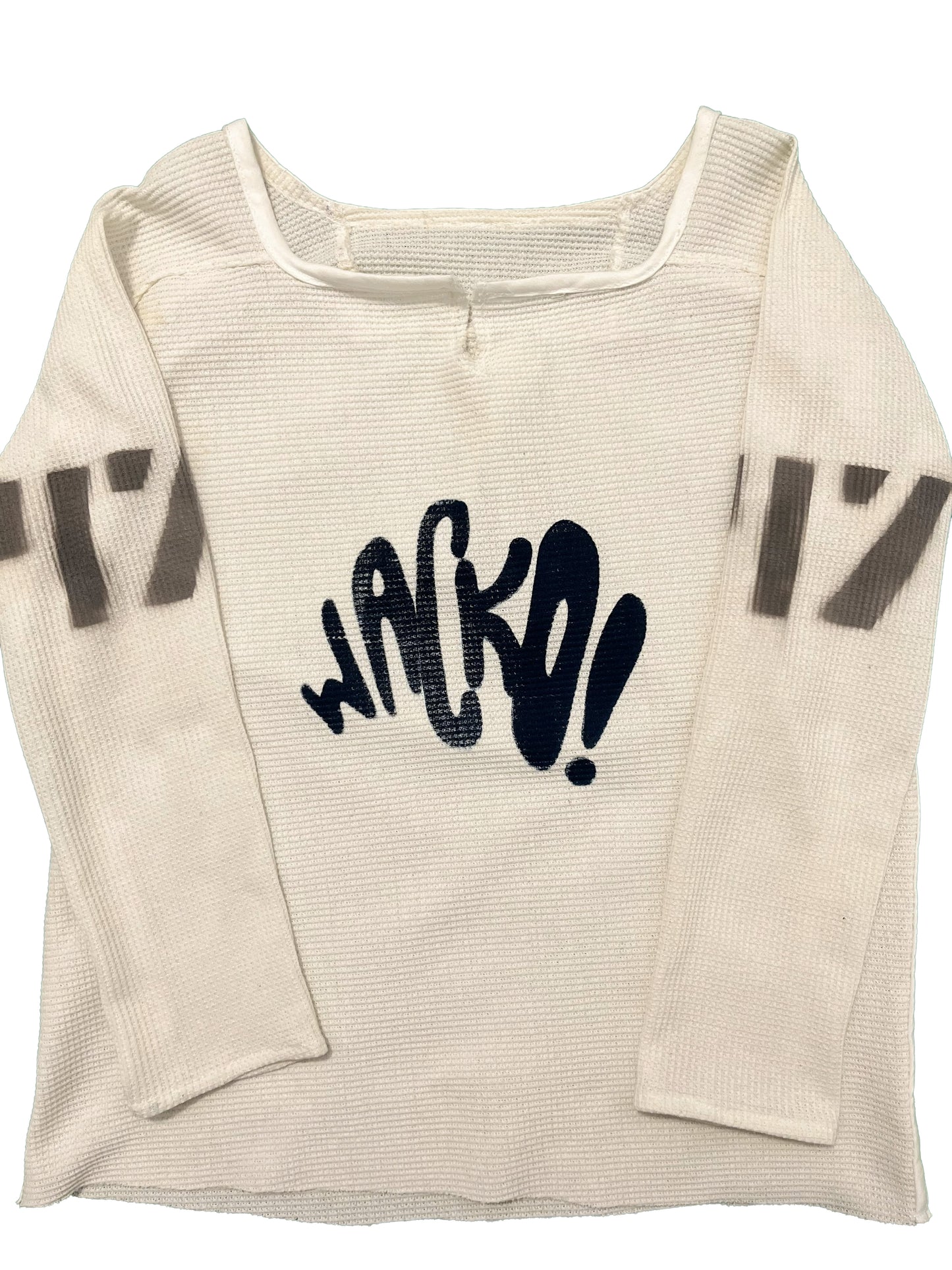 Waffle Knit Raglan LS