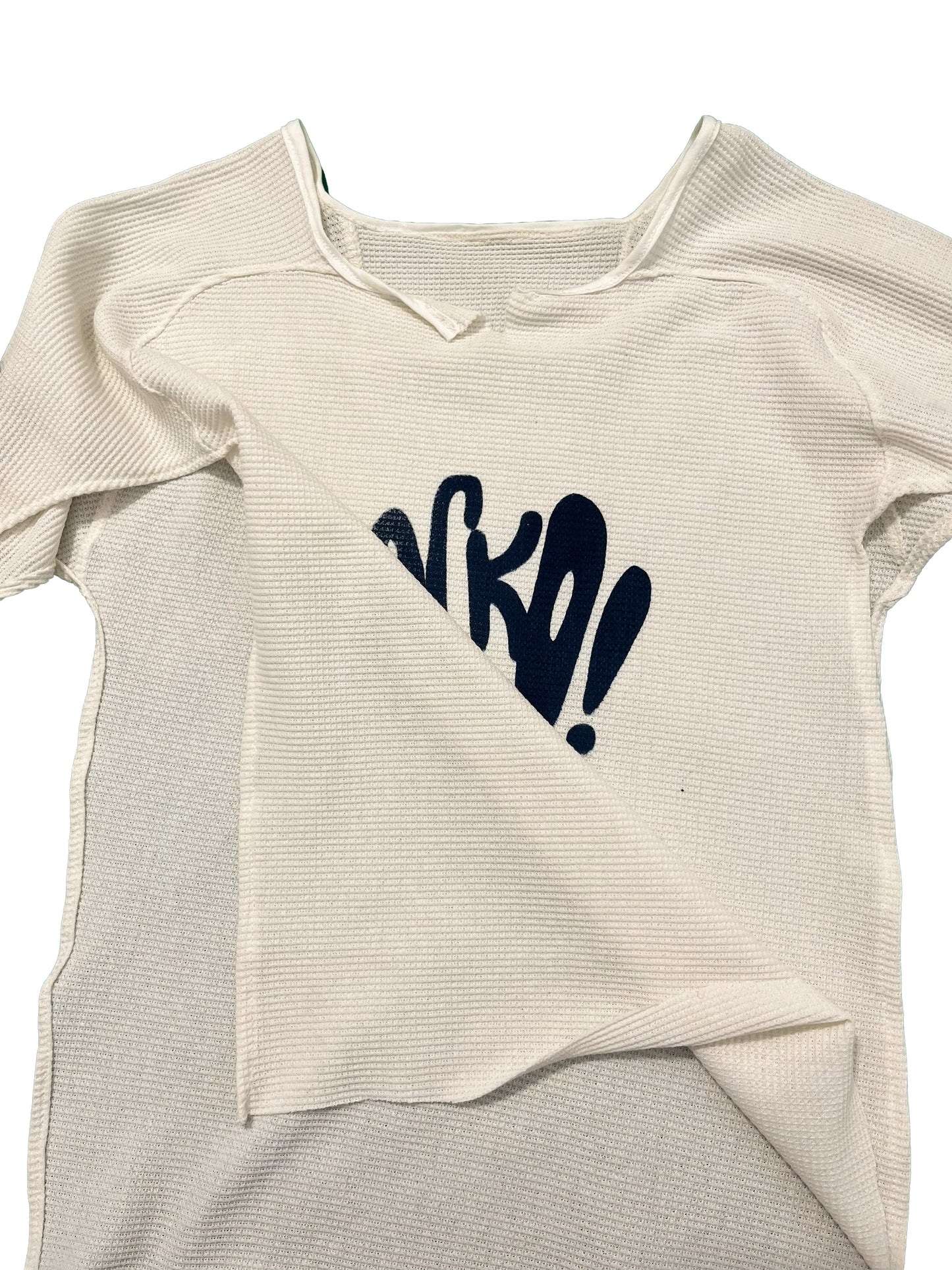 Waffle Knit Raglan LS Poncho