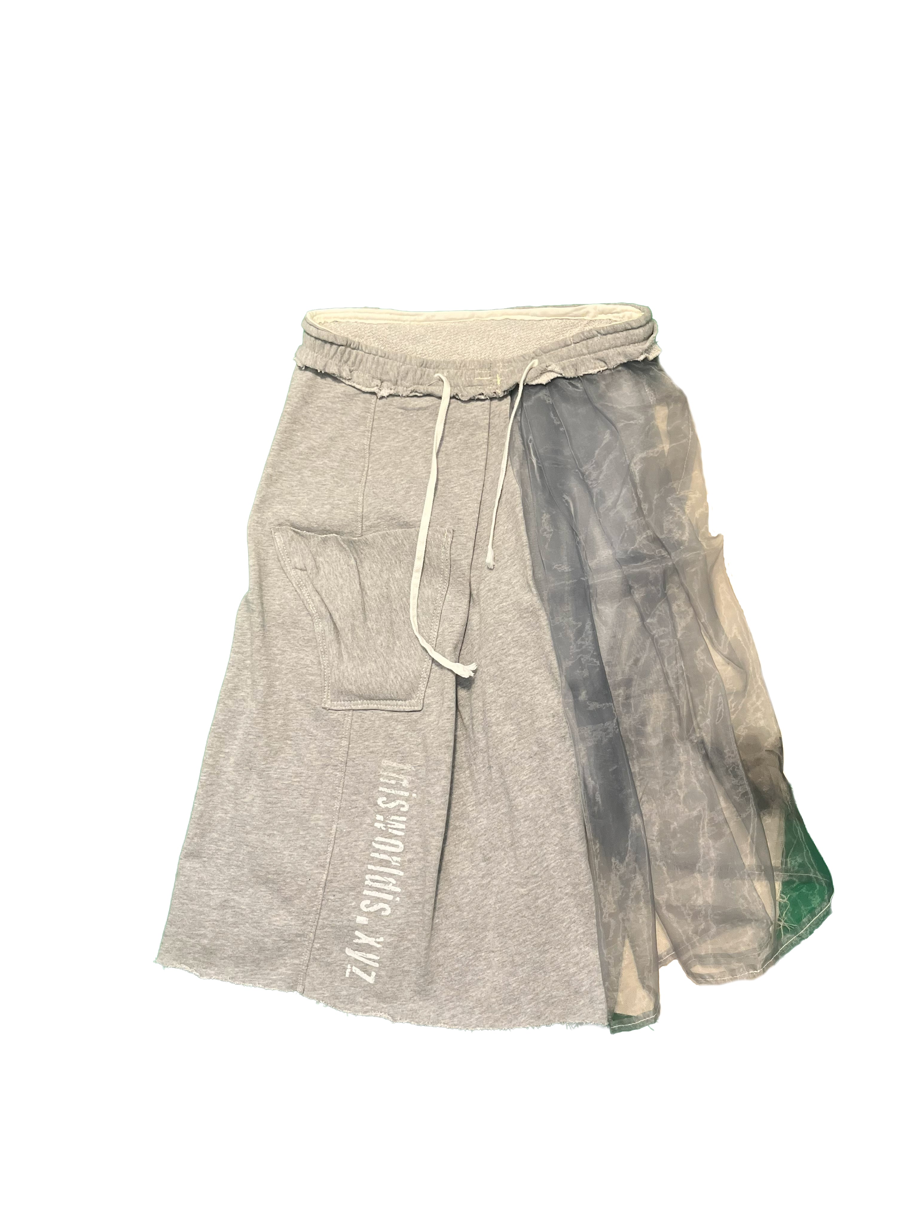 Maxi Sweatskirt w/ Organza