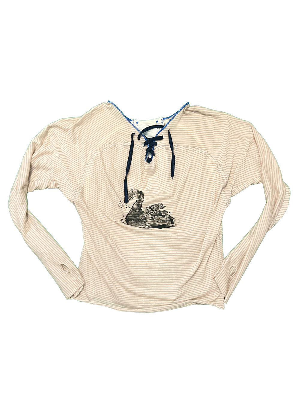 Striped Raglan LS “Black Swan”