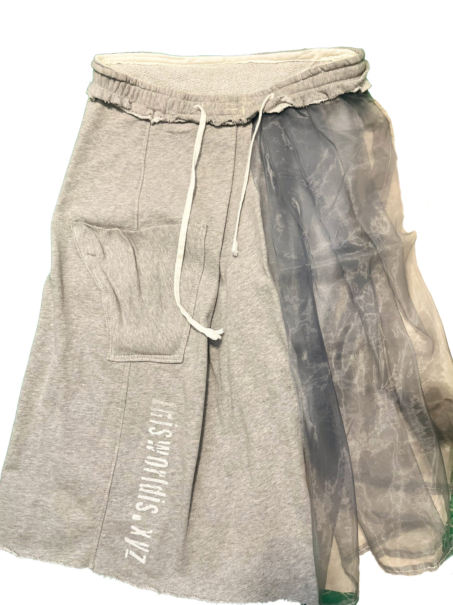 Maxi Sweatskirt w/ Organza