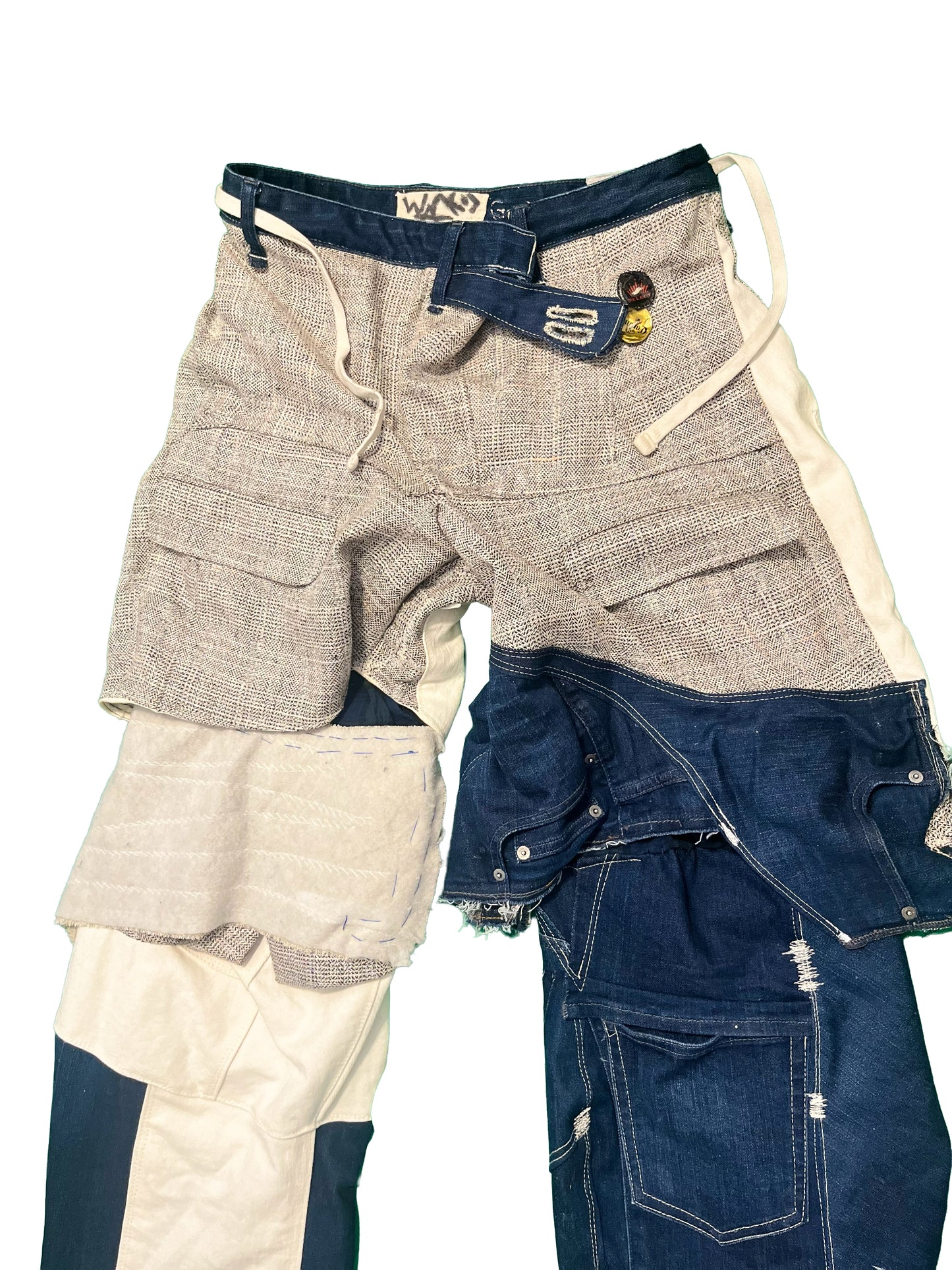 Deconstructed Suit Patchwork Trouser