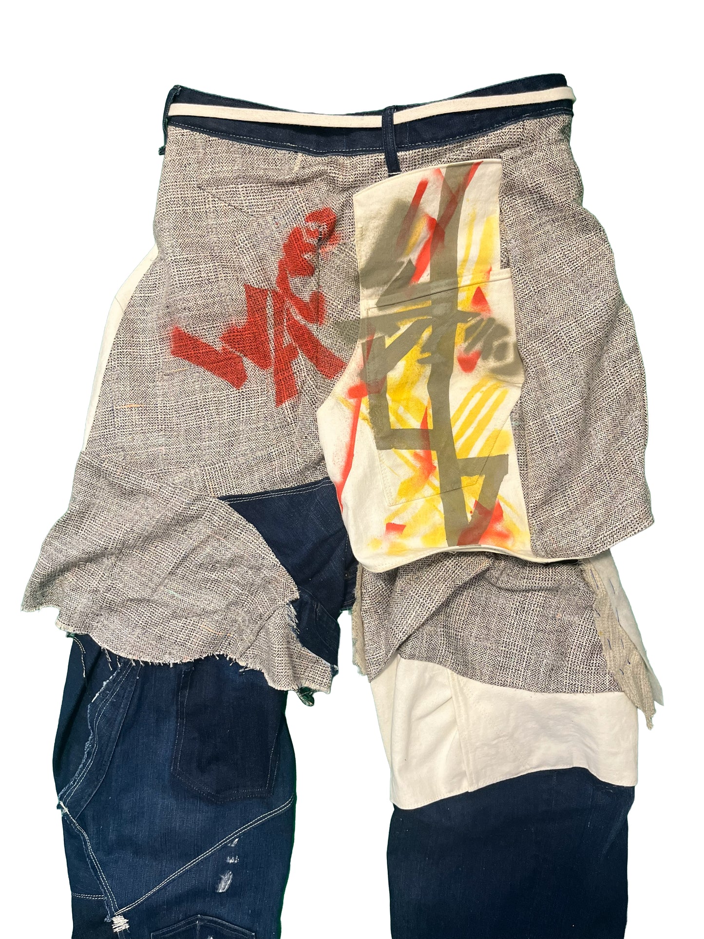 Deconstructed Suit Patchwork Trouser